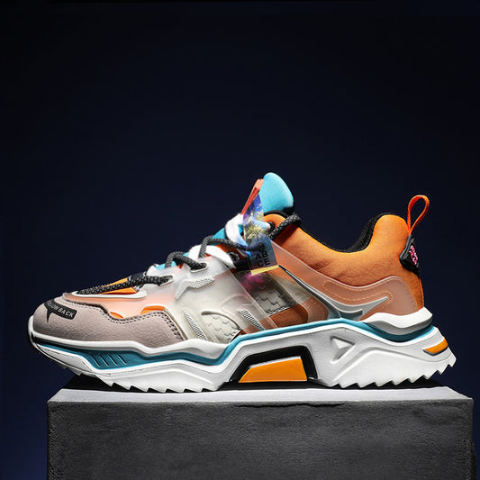 Men's Plush Dad Shoes with Reflective Laces