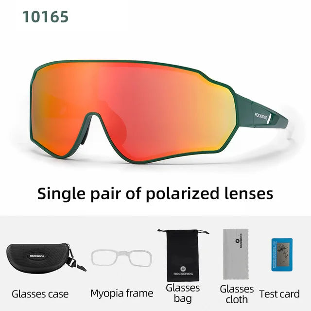 ROCKBROS Polarized Cycling Glasses Clear Bike Glasses Eyewear UV400 Outdoor Sport Sunglasses Men Women Cycling Sunglasses