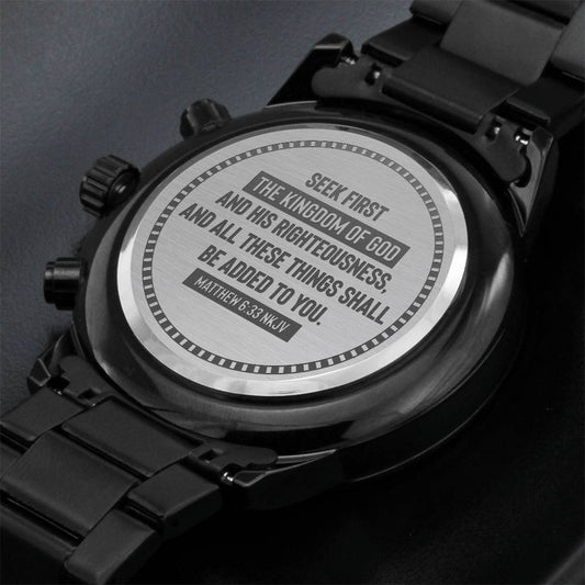 Buscad primero el Reino de Dios (Mateo 6:33) – Reloj de hombre