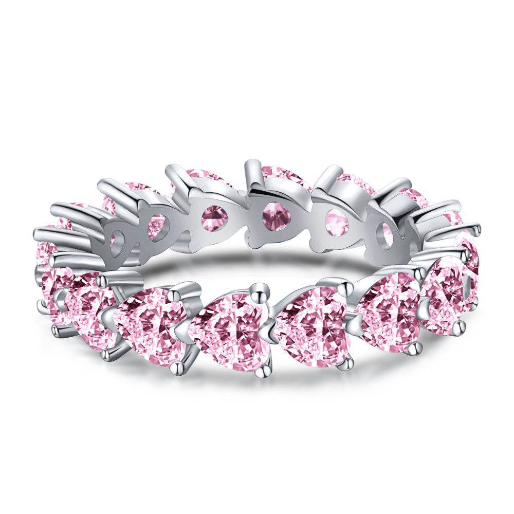 Anillo de plata de ley con circonita para mujer