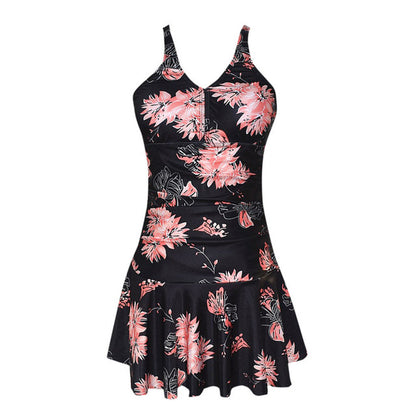 Large Print One Piece Swimdress for Women