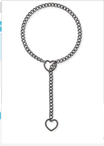 Collar con cadena de corazón para mujer