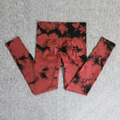 Women's Tie-Dye Seamless Skinny Yoga Pants