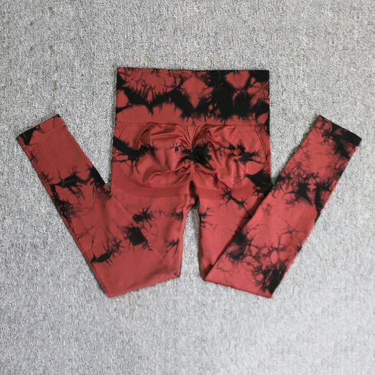 Women's Tie-Dye Seamless Skinny Yoga Pants