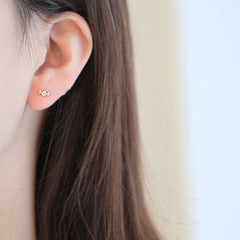 925 Silver 14K Gold Mini Candy Stud Earrings