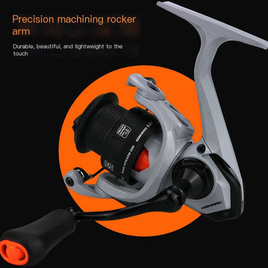 Carrete de pesca giratorio totalmente metálico Black Shark para señuelos