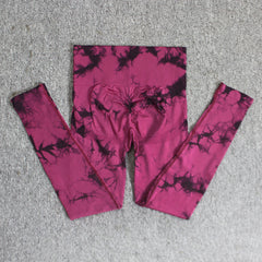 Women's Tie-Dye Seamless Skinny Yoga Pants