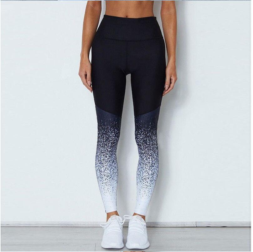 New Gradient Yoga Leggings with High Waist Design