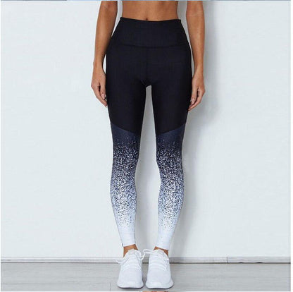 New Gradient Yoga Leggings with High Waist Design