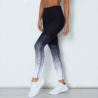 New Gradient Yoga Leggings with High Waist Design