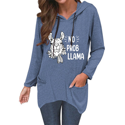Cute Cat Ear Sweater - No Prob Llama Design