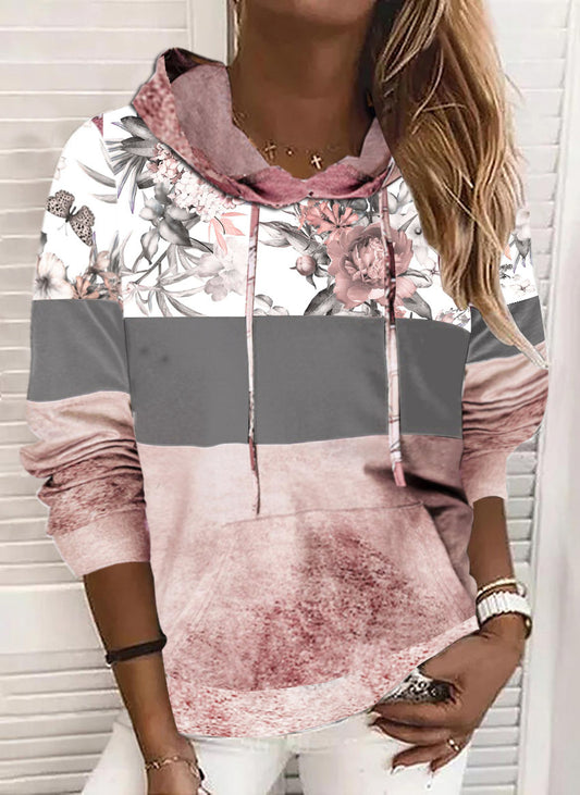 Sudadera con capucha de felpa estampada