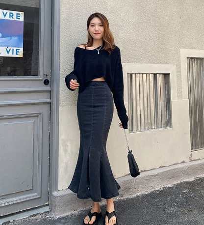 Fashionable Women's High Waist Skirt Design