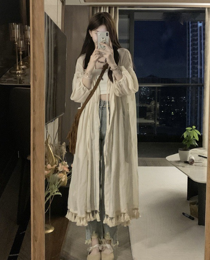 Fringe Long Shirt for Young Women