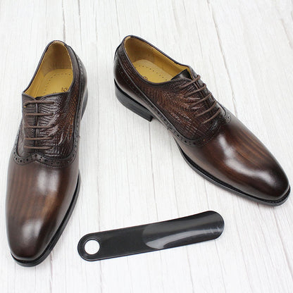 Business Leather Shoes in Top Layer Cowhide