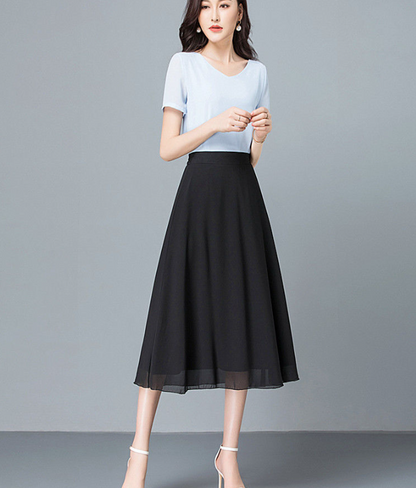 Oversized Summer Chiffon Half Skirt for Women