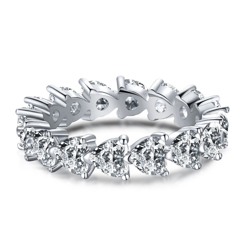 Anillo de plata de ley con circonita para mujer