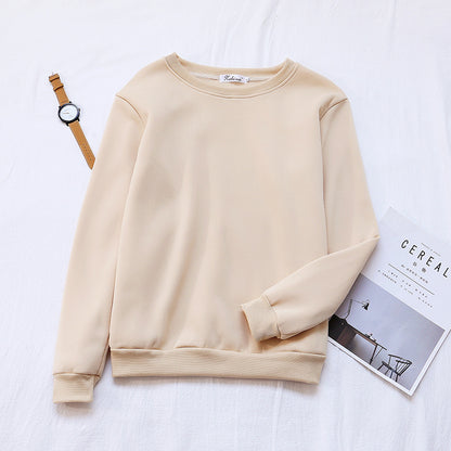 Korean Women's Plus Velvet Sweater for Autumn
