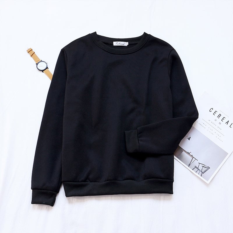 Korean Women's Plus Velvet Sweater for Autumn