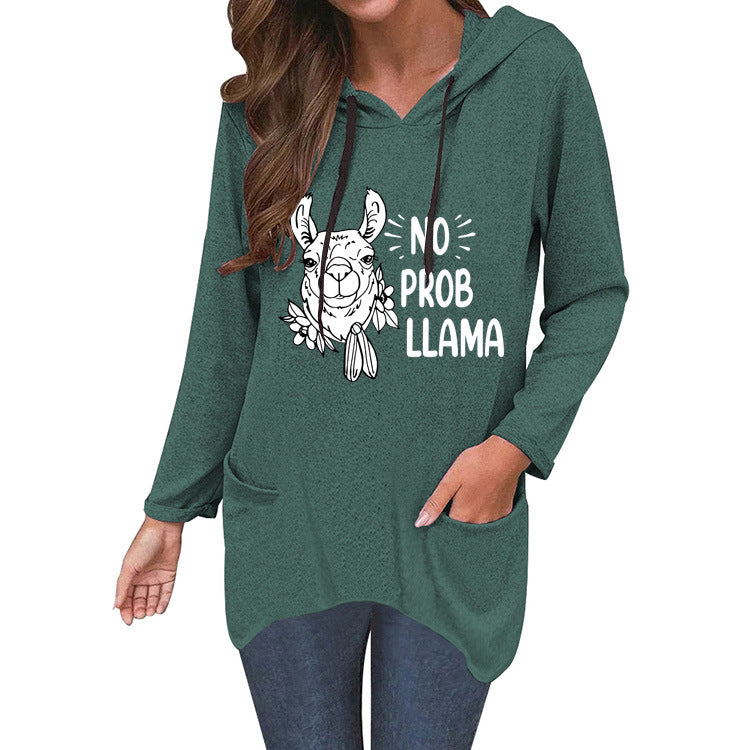 Cute Cat Ear Sweater - No Prob Llama Design