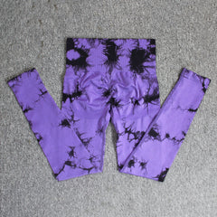 Women's Tie-Dye Seamless Skinny Yoga Pants