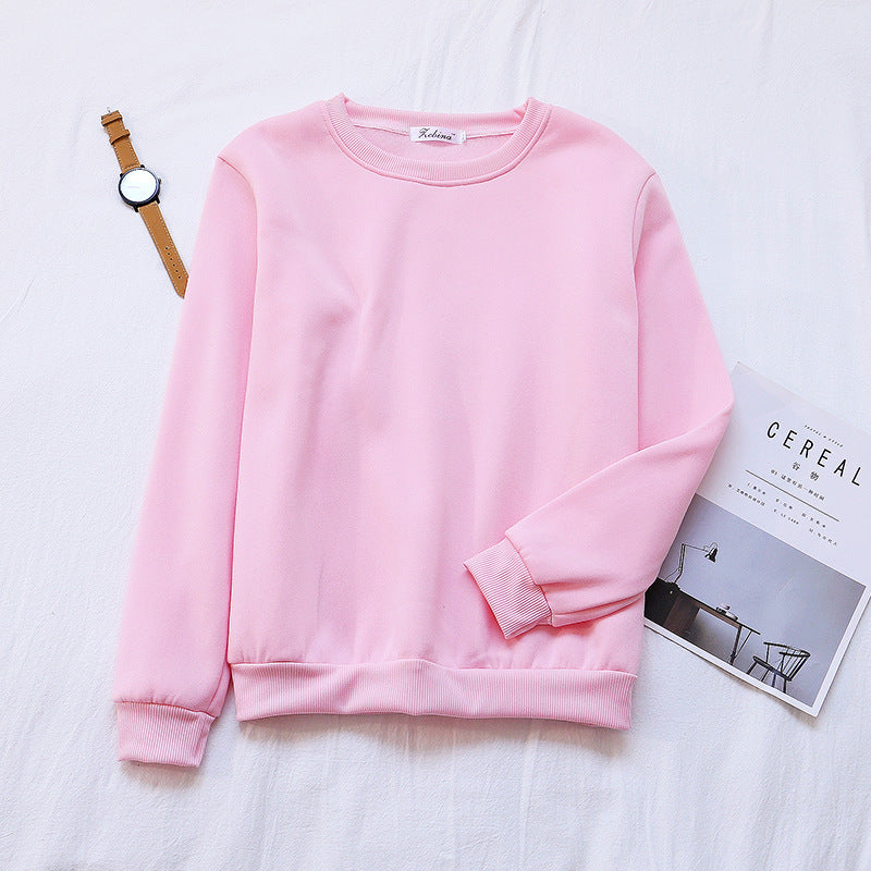 Korean Women's Plus Velvet Sweater for Autumn