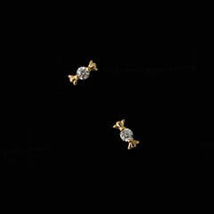 925 Silver 14K Gold Mini Candy Stud Earrings