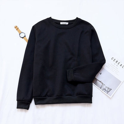 Korean Women's Plus Velvet Sweater for Autumn