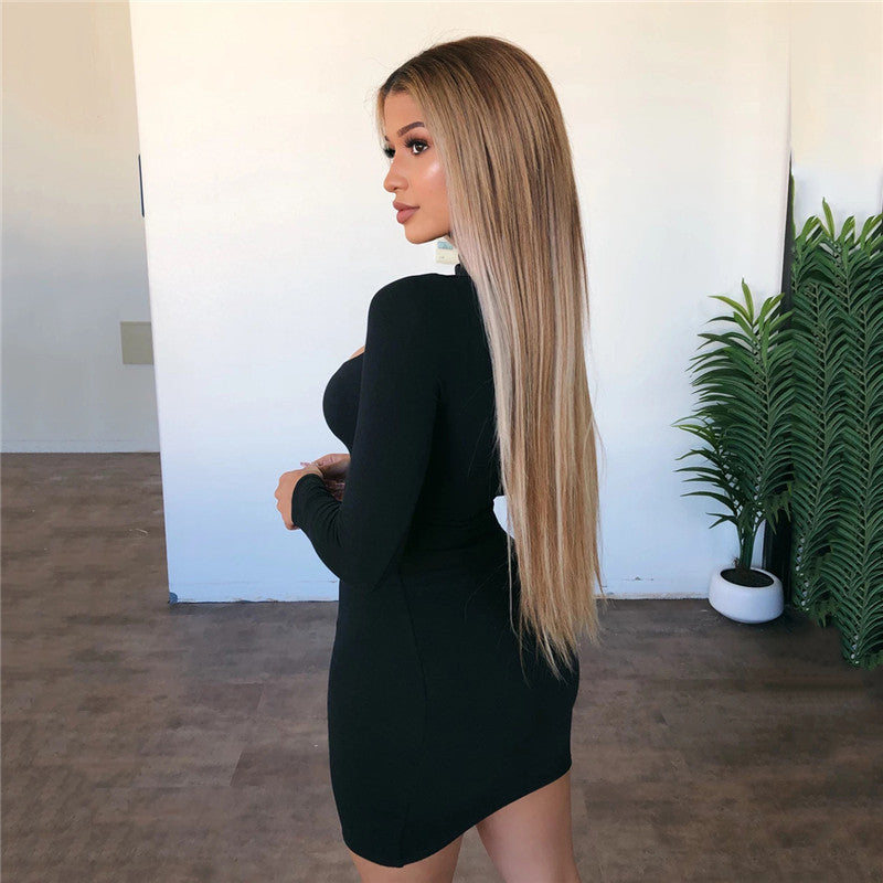 2024 New Women's Long Sleeve Club Dress for Spring/Summer