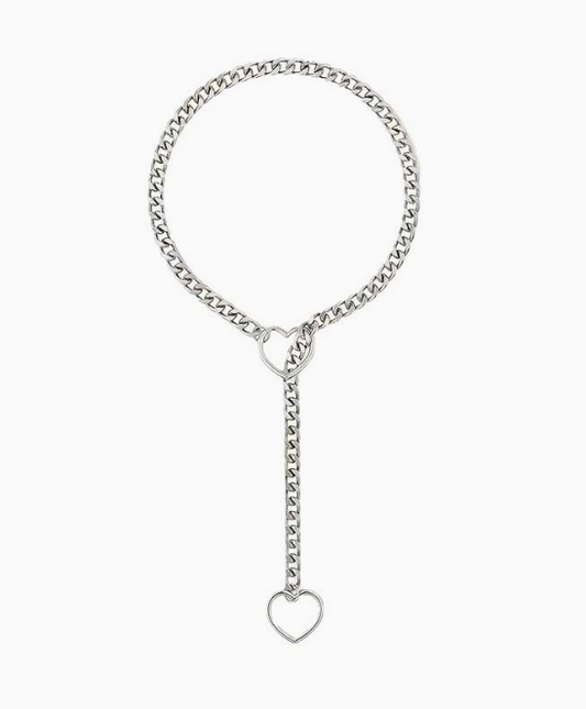 Collar con cadena de corazón para mujer