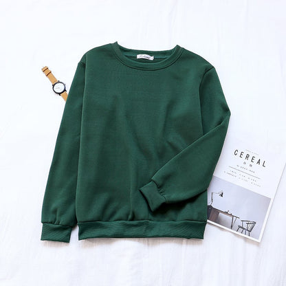 Korean Women's Plus Velvet Sweater for Autumn