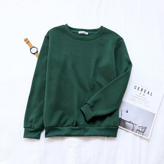 Korean Women's Plus Velvet Sweater for Autumn