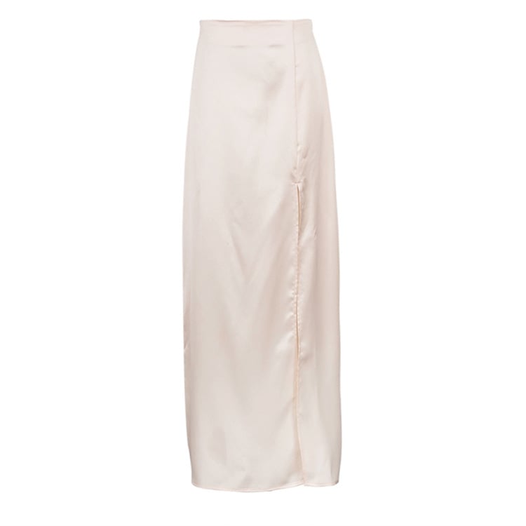 Fashion Satin High Waist Flattering Sheath Skirt