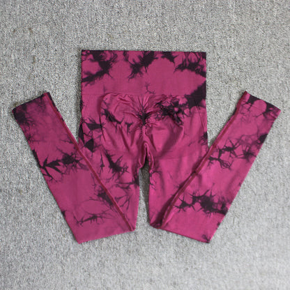 Women's Tie-Dye Seamless Skinny Yoga Pants