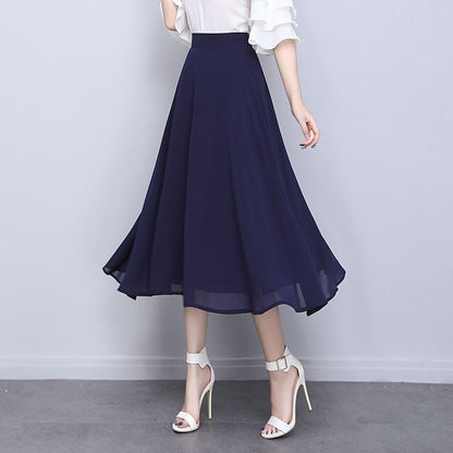 Oversized Summer Chiffon Half Skirt for Women