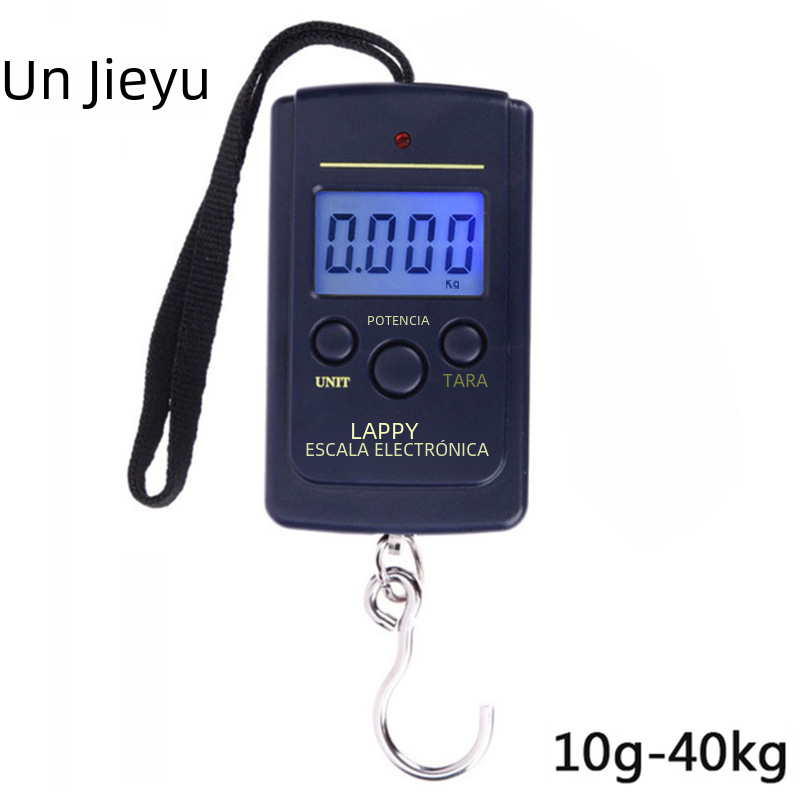 Báscula portátil de equipaje de 40 kg con gancho para pescar