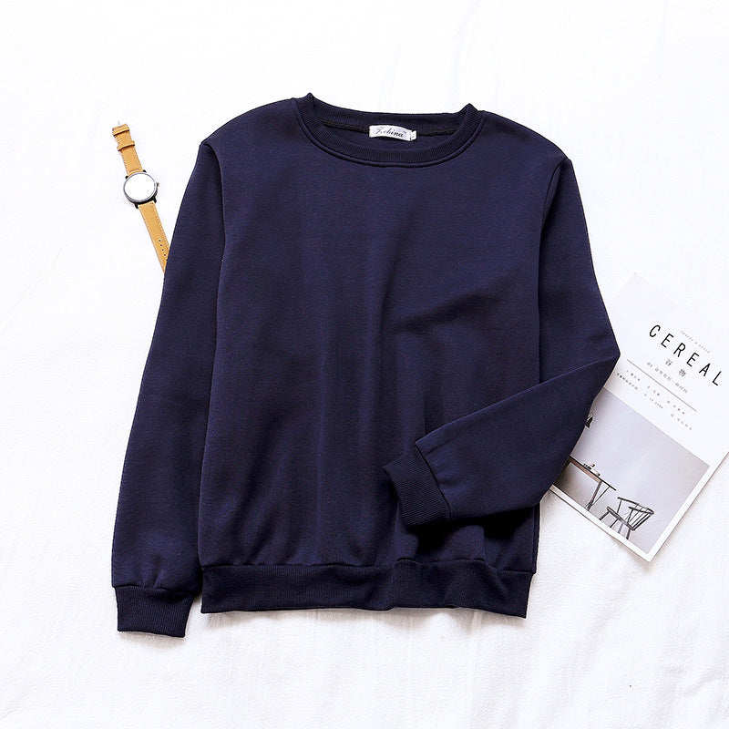 Korean Women's Plus Velvet Sweater for Autumn