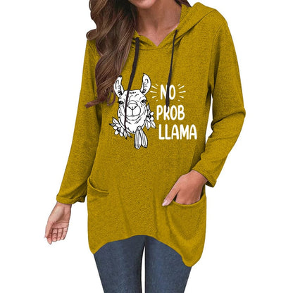 Cute Cat Ear Sweater - No Prob Llama Design