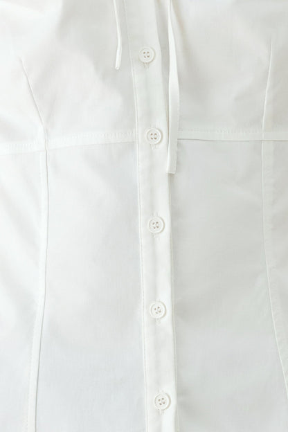 WHITE ROSE DAYDREAM WOVEN TOP