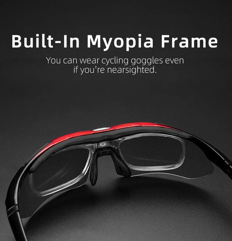 ROCKBROS Polarized Cycling Glasses  Clear Bike Glasses Eyewear UV400 Outdoor Sport Sunglasses Men Women Cycling Sunglasses