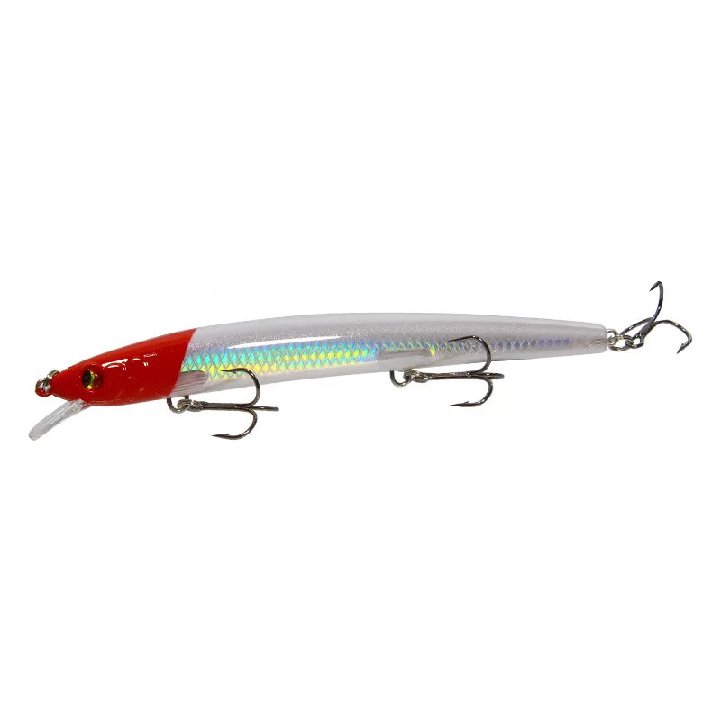1PC Long Shot 135mm/15.4g Minnow Fishing Lures Flying Fish Classic Wobblers Plastic Hard Crankbait Carp Pike Fishing Tackle