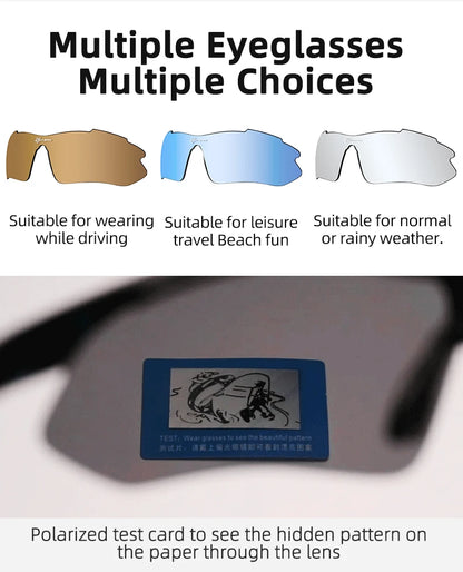 ROCKBROS Polarized Cycling Glasses  Clear Bike Glasses Eyewear UV400 Outdoor Sport Sunglasses Men Women Cycling Sunglasses