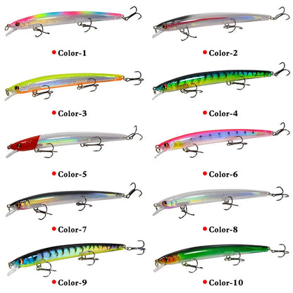 1PC Long Shot 135mm/15.4g Minnow Fishing Lures Flying Fish Classic Wobblers Plastic Hard Crankbait Carp Pike Fishing Tackle