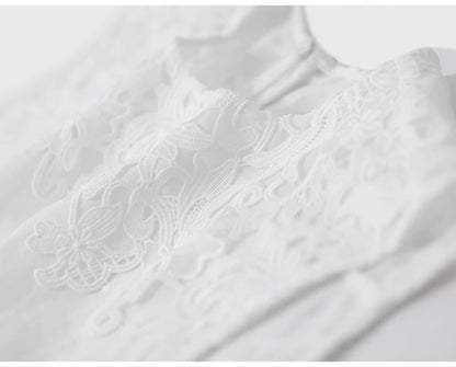 Cross-border 2025 Summer New Breathable Loose White suit Simple Breathable Top Shorts Two-piece Set