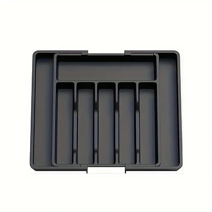 TEMU Cross-border New Expandable Utensil Tray Extended Tableware Storage Box Home Amazon