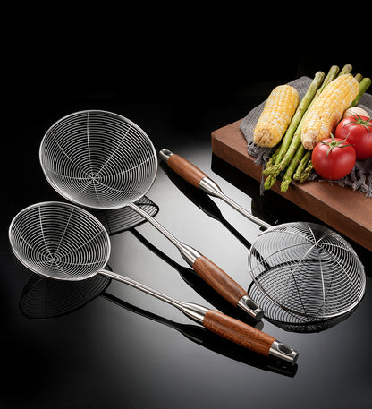 Cross-Border Kitchenware 316 Stainless Steel Spatula for Cooking Household Soup Spoon Rosewood Handle Spatula Kitchen Utensils Frying Spoon