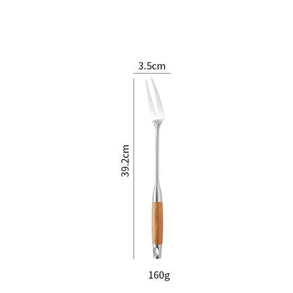 Cross-Border Kitchenware 316 Stainless Steel Spatula for Cooking Household Soup Spoon Rosewood Handle Spatula Kitchen Utensils Frying Spoon