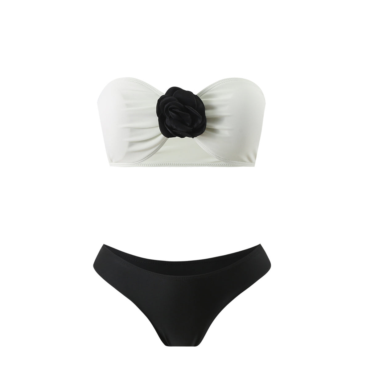 2025 European and American Color Matching New Rose Three-Piece Mesh Long Skirt Swimsuit Swimsuit Bikini Bikini