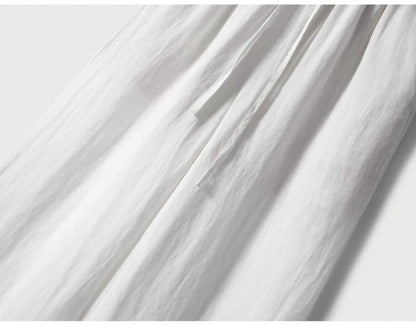 Cross-border 2025 Summer New Breathable Loose White suit Simple Breathable Top Shorts Two-piece Set