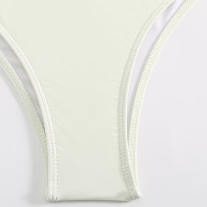 2025 European and American Color Matching New Rose Three-Piece Mesh Long Skirt Swimsuit Swimsuit Bikini Bikini
